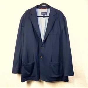DANIEL CREMIEUX Navy Wool Elbow Patch‎ Unconstructed Sports Coat Blazer
